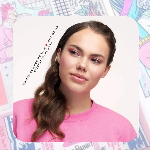 🏷️ rose pink shimmer metallic matte eye shadow palette or 6 with mirror - Picture 7 of 14